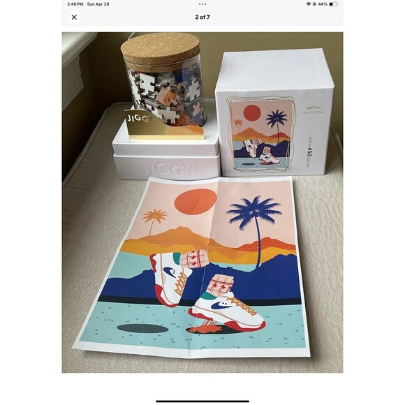 Jiggy Jigsaw Puzzle Cali View By Dominique Brown Art 450 Pieces 14” x 18” NEW - Picture 2 of 7